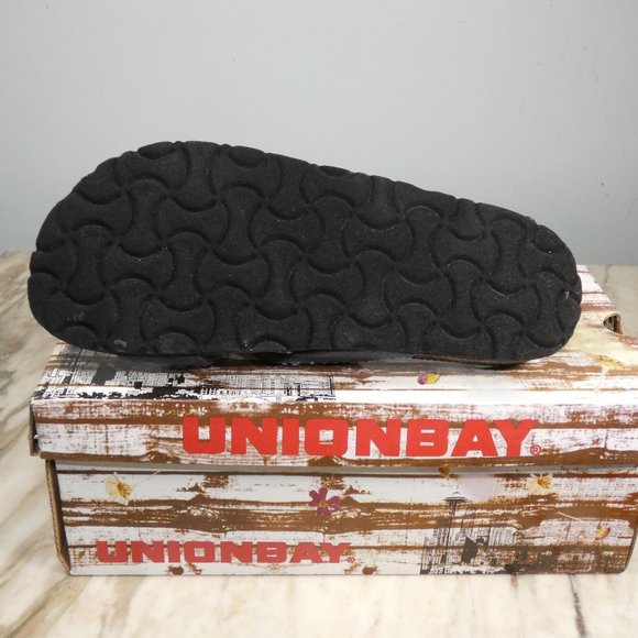 UnionBay Slide Sandal Molded Cork Footbed Denim with Silver Embelishment 7.5 - Picture 8 of 10